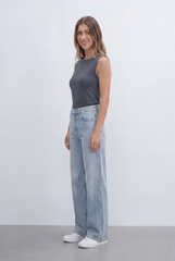 Women’s Tomato Store Sleeveless Top Featuring Clean Minimal Design