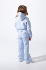 Girl’s Sweet Rabbit Print Slim Fit Melton Two-Pieces Cropped Outfit Set
