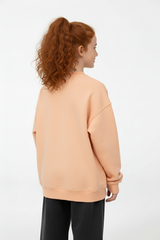 Girl’s Slim Fit Melton Round Neck Daily Wear Sweatshirt