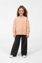 Girl’s Slim Fit Melton Round Neck Daily Wear Sweatshirt
