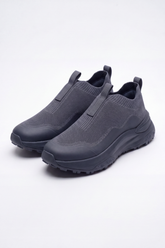 Men's Tomato Store Storm Slip On Sneakers Perforated Grid Texture Wraps The Upper With Molded Protective Panels Front Pull Tabs Duck Shoes