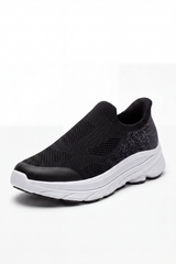 Men's Tomato Store Shadow Slip On Sneakers Sock Like Upper Covered In Perforated Grid Texture Smooth Toe Guard Speckled Heel Effect Pull Tab Detail Duck Shoes