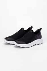 Men's Tomato Store Shadow Slip On Sneakers Sock Like Upper Covered In Perforated Grid Texture Smooth Toe Guard Speckled Heel Effect Pull Tab Detail Duck Shoes