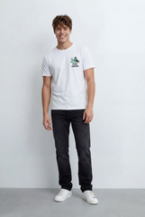Men’s Tomato Store Graphic T-Shirt Slim Fit Large Back Artwork Print