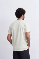 Men’s Tomato Store Minimal Contrast Trim T-Shirt Clean Athletic Inspired Design Shoulder Piping Detail