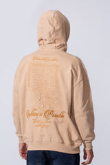 Men's Tomato Store Zip-Up Hooded Jacket With Gold Graphics Kangaroo's Split Pockets