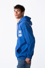 Men's Melton Regular Fit Text Print Zippers Hood Sweatshirt