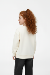Girl's Round Neckline Front Print Slim Fit Daily Wear Comfy Sweatshirt
