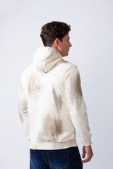 Men's Long Sleeves With Washed Pattern Comfortable Casual Slim Fit Hooded Sweatshirt