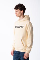Men's Puff-Print Graphic Cross Over Hood Kangaroo Pocket Comfort With Clear Artistic Statement Slim Fit Sweatshirt