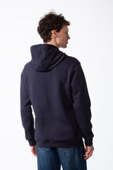 Men's Puff-Print Graphic Cross Over Hood Kangaroo Pocket Comfort With Clear Artistic Statement Slim Fit Sweatshirt