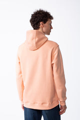 Men's Puff-Print Graphic Cross Over Hood Kangaroo Pocket Comfort With Clear Artistic Statement Slim Fit Sweatshirt