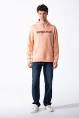 Men's Puff-Print Graphic Cross Over Hood Kangaroo Pocket Comfort With Clear Artistic Statement Slim Fit Sweatshirt