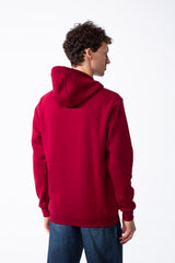 Men's Puff-Print Graphic Cross Over Hood Kangaroo Pocket Comfort With Clear Artistic Statement Slim Fit Sweatshirt