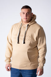 Men's Long Sleeve With Chest Text Print Front Kangaroo Pocket Comfy For Everyday Wear Hooded Big Size Sweatshirt