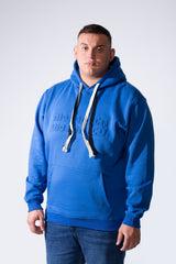 Men's Long Sleeve With Chest Text Print Front Kangaroo Pocket Comfy For Everyday Wear Hooded Big Size Sweatshirt