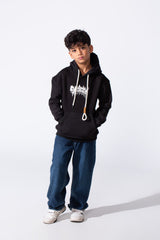Boy's Tomato Store Hood Front Kangaroo Pockets Bold Graphic Text Print Everyday Modern Sweatshirt