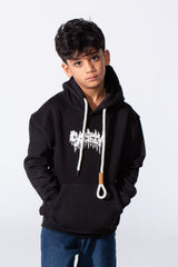 Boy's Tomato Store Hood Front Kangaroo Pockets Bold Graphic Text Print Everyday Modern Sweatshirt