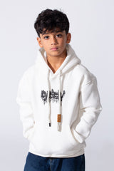 Boy's Tomato Store Hood Front Kangaroo Pockets Bold Graphic Text Print Everyday Modern Sweatshirt