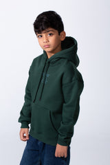 Boy’s Oversize Melton Casual Kangaroo Pocket Hooded Sweatshirt