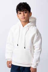 Boy’s Oversize Melton Casual Kangaroo Pocket Hooded Sweatshirt