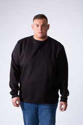 Men's Long Sleeve Round Neckline Versatile Melton Basic For Everyday Wear Big Size Sweatshirt