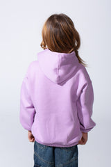 Girls’ Slim Fit Long-Sleeve Crew Neck Elasticated Cuff And Waistband Text Graphic Print Modern Melton Hooded Sweatshirt
