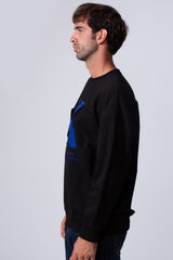 Men's Tomato Store Long Sleeve Crew Neck With Front Print Regular Fit Melton Sweatshirt