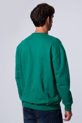 Men's Tomato Store Long Sleeve Crew Neck With Front Print Regular Fit Melton Sweatshirt