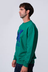 Men's Tomato Store Long Sleeve Crew Neck With Front Print Regular Fit Melton Sweatshirt
