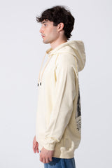 Men's Tomato Store Back Graphic Text Print Kangaroo Pocket Hooded Everyday Comfort Regular Fit Sweatshirt