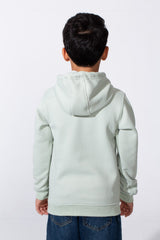 Boy's Basic Plain Slim Fit Hooded Sweatshirt