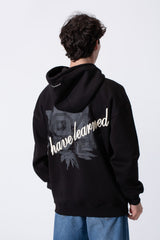 Men's Tomato Store Bold Raised Script Embroidery Double-Layer Hood Melton Oversize Sweatshirt