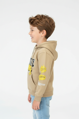 Boy's Tomato Store Bold Graphics Playful SpongeBob Design Kangaroo Pocket Oversize Sweatshirt