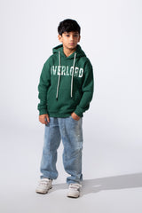Boy's Hooded Sweatshirt With Front Print Kangaroo Pocket Long Sleeve Oversize Tomato Store