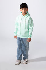Boy's Hooded Sweatshirt With Front Print Kangaroo Pocket Long Sleeve Oversize Tomato Store