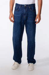 Men's Vintage Effect Straight Essential Jeans Pants