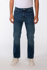 Men's Vintage Effect Straight Essential Jeans Pants