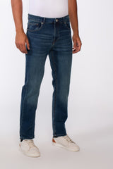 Men's Vintage Effect Straight Essential Jeans Pants