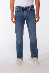 Men's Vintage Effect Straight Essential Jeans Pants