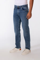 Men's Vintage Effect Straight Essential Jeans Pants