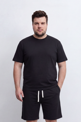 Men's Tomato Store Summer Soft Interlock Co-Ord Set Clean Monochrome Design Big Size Outfit