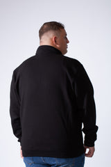 Men's Quarter Zip With High Neck Pasic Design Long Sleeve Daily Wear Knit Versatile Big Size Sweatshirt