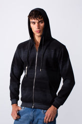 Men's Slim Fit Tie Dye Full Zip Hood Sweatshirt
