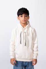 Boy’s Abstract Scribble Print Long Sleeves Slim Fit Hood Sweatshirt