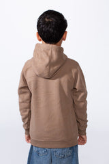 Boy’s Abstract Scribble Print Long Sleeves Slim Fit Hood Sweatshirt