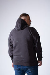 Men's Long Sleeve With Unique Marble Pattern Front Kangaroo Pocket Comfortable Big Size Hooded Sweatshirt
