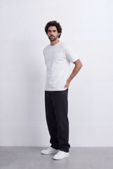 Men’s Tomato Store Layered V Neck T-Shirt Double Seam Front Yoke Detail Clean Minimal Relaxed Fit