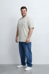 Men’s Tomato Store Big Size T-Shirt Utility Inspired Chest Pocket And Distressed Detail