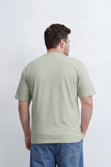 Men’s Tomato Store Silent Rage T-Shirt Tonal Angry Chest Typography With Fine Scratch Line Big Size